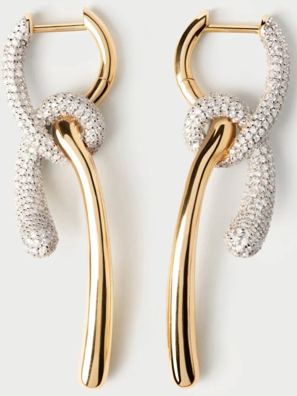 Wrap Tear Drops Halo Gold Zircon Stud Earrings Elegant Design Voison